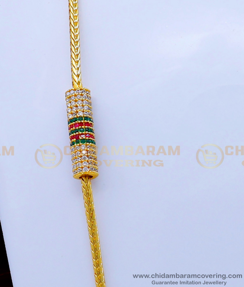 Thali Kodi Chain Design with Stone Mugappu for Daily Use