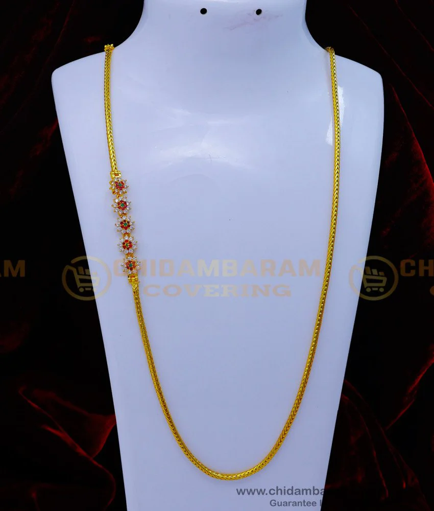Buy 30 Inches Long Latest Gold Plated Trendy Mugappu Designs for Thali ...
