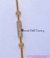 Gold Design White Stone Trendy Mugappu Designs gold plated mugappu chain