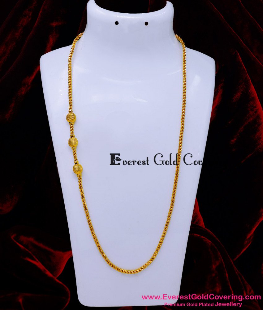 High Quality Gold Covering Daily Wear Plain Mugappu Chain Thali Saradu Mugappu Chain Design