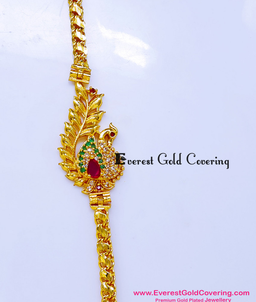 Trendy Daily Wear Peacock Mugappu Chain Latest Designs latest daily wear mugappu chain models