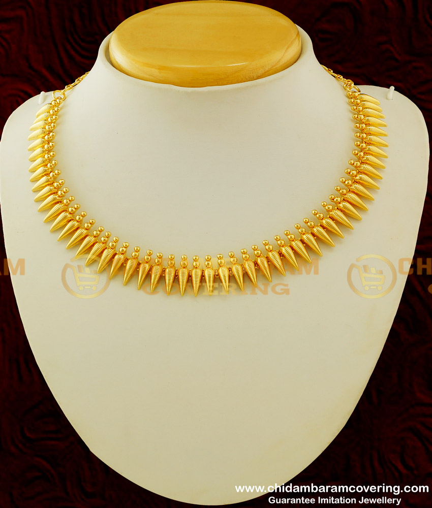 NLC274 - Beautiful Bridal Wear Necklace Kerala Traditional Ornament Online Shopping 