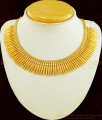 NLC595 - Elegant Malayali Bridal Jewellery One Gram Gold One Year Guarantee Mulla Mottu Gold Necklace Design NLC595 - Elegant Malayali Bridal Jewellery One Gram Gold One Year Guarantee Mulla Mottu Gold Necklace Design