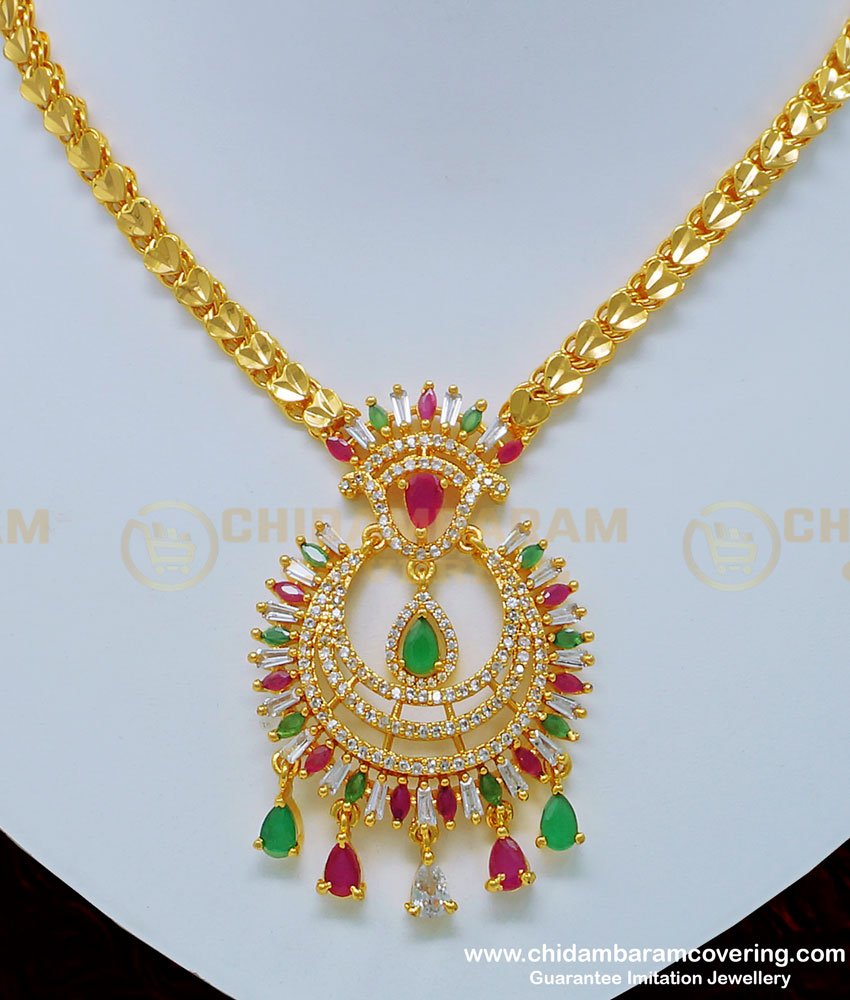 NLC772 - Latest Party Wear American Diamond Designer Necklace Design for Girls Nisha Fashion Necklace, Necklace With Price,