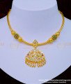 NLC960 - New Arrival Five Metal Balls Mugappu Impon Attigai Necklace for Wedding Traditional Indian Fashion Jewelry Online, Chidambaram Gold Covering Necklace, panchadathu jewellery, impon jewellery online, impon necklace,