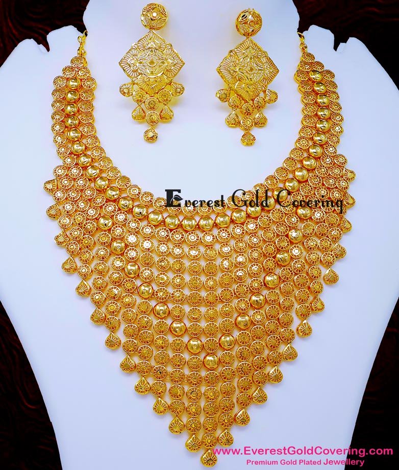 modern gold necklace arabic design
