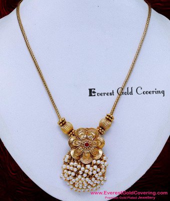NLC1739 - Premium Quality Antique Necklace Pearl Set for Saree