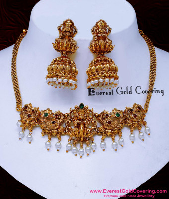 NLC1744 - Antique Jewellery Traditional Choker Necklace Online