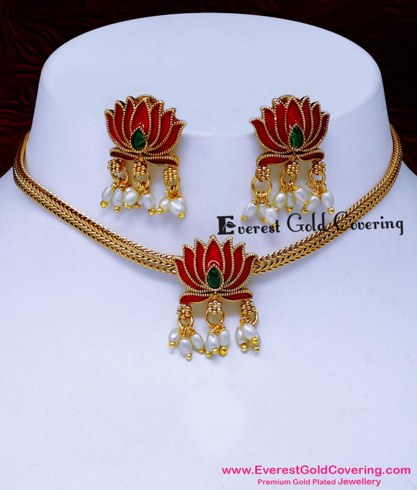 lotus jewellery set