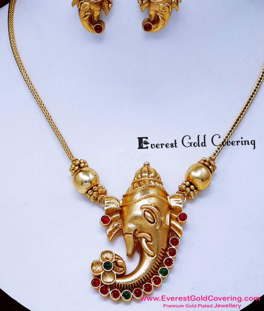 elephant design necklace set 