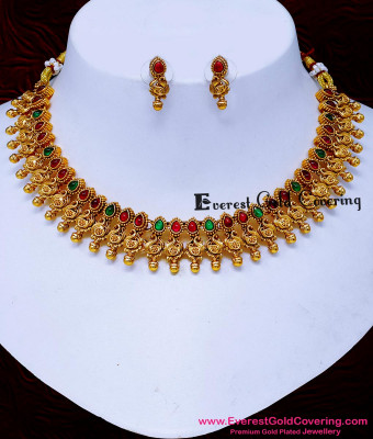 NLC1752 - Antique Jewellery Artificial Swan Design Necklace Set