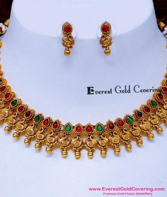 NLC1752 - Antique Jewellery Artificial Swan Design Necklace Set