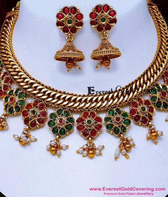 NLC1754 - Premium Quality Antique Jewellery Set for Bridal