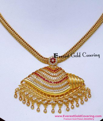 NLC1763 - South Indian Gold Plated Attigai Necklace for Wedding