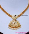 Impon Attigai necklace with traditional South Indian design