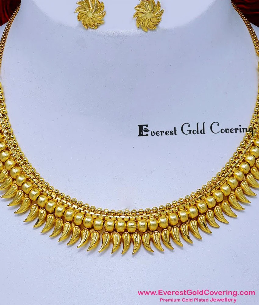 Buy Latest Mango Design 2 Gram Gold Forming Necklace Set