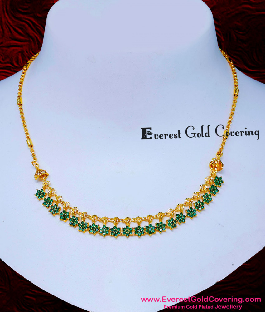 emerald stone necklace for women