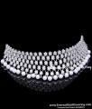 Premium American Diamond with Pearl Choker Necklace Set Premium Pearl and American Diamond Stone Choker Set