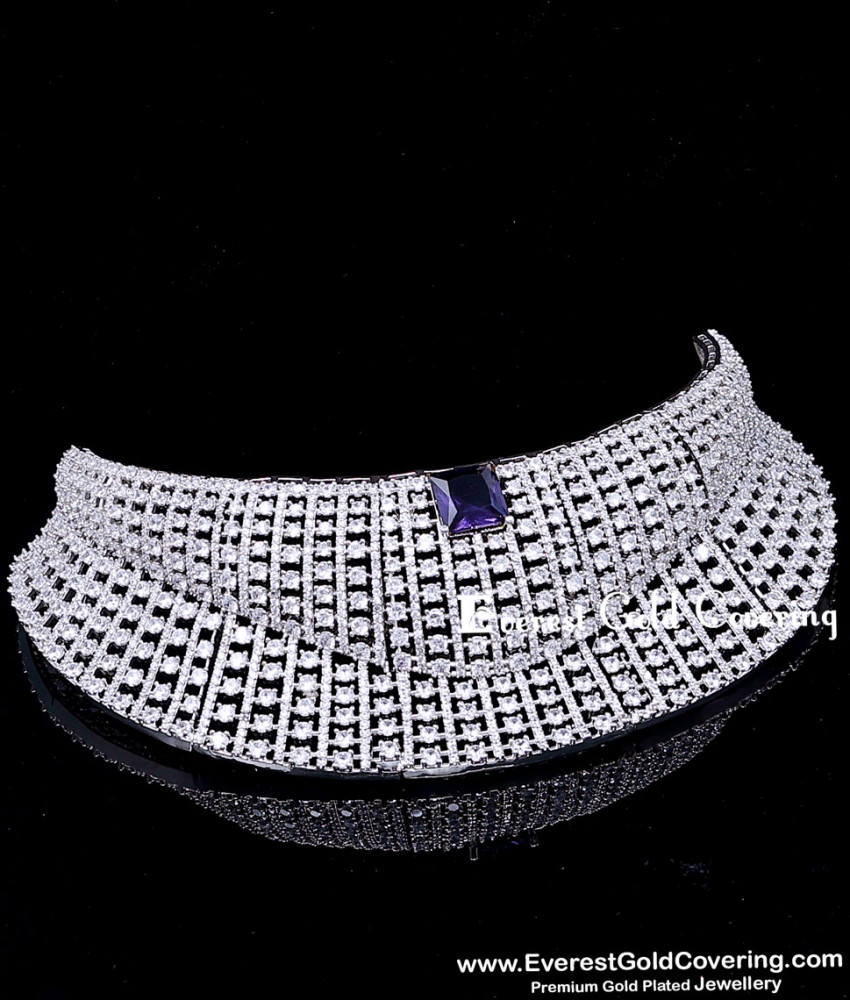 american diamond ad jewellery set