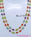 New Model Two Line Simple Multicolor Stone Necklace Premium-quality multicolor necklace