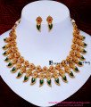 Antique Flower Design Double Line Palakk Necklace Set antique palakka necklace set