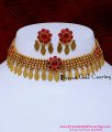 Premium Antique Elakkathali Necklace with Earrings Online Antique elakkathali choker