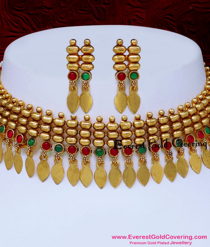 Best Quality Antique Elakkathali Choker Kerala Jewellery elakkathali necklace online
