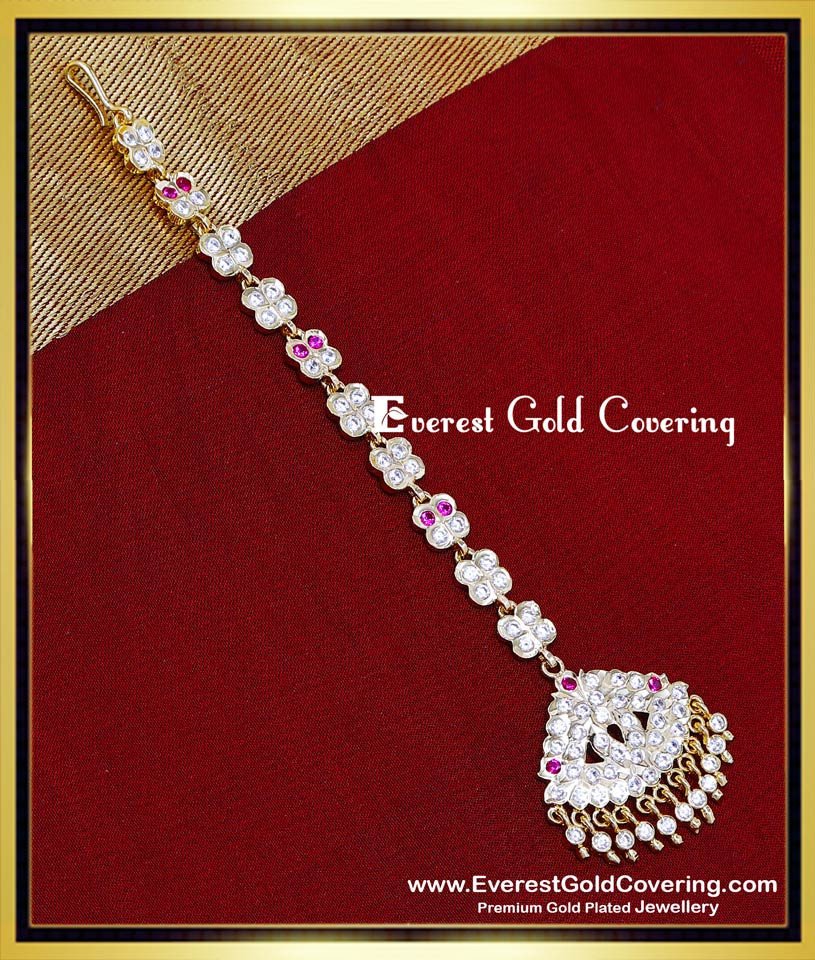 marriage pure gold maang tikka designs