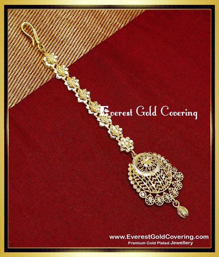 1 gram gold maang tikka price