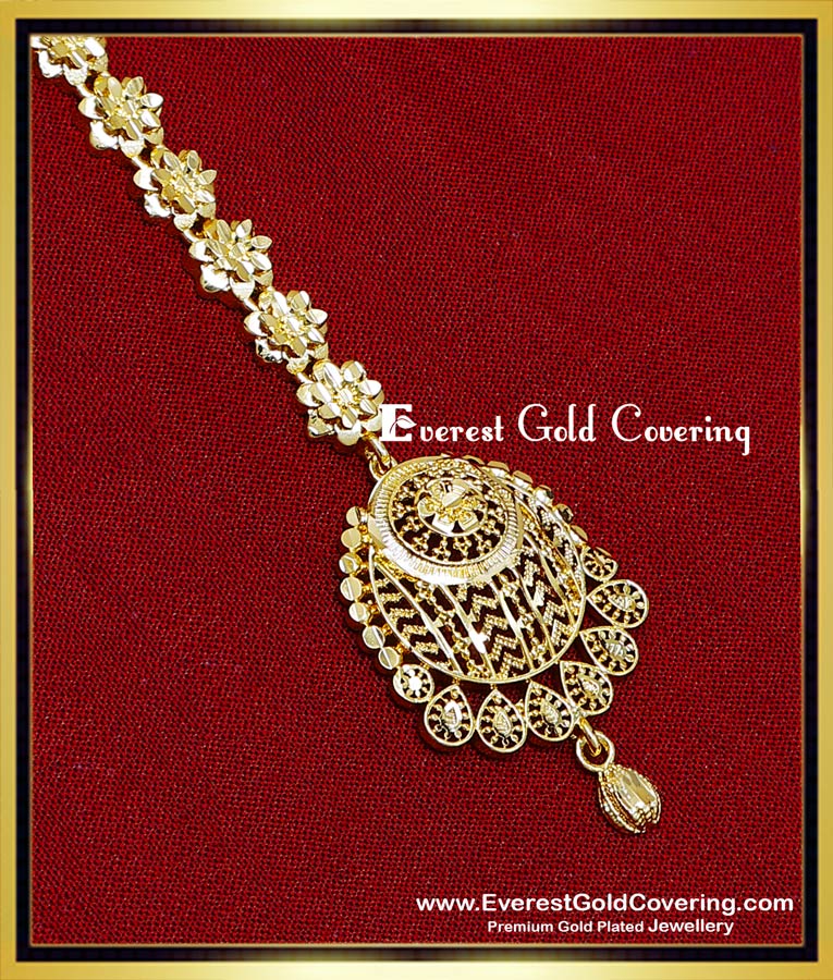1 gram gold maang tikka price