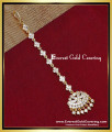 Cute White Stone Light Weight New Gold Maang Tikka Designs bridal new gold maang tikka designs