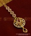 NCT028 - Ruby Stone and White Stone Round Shape CZ Maang Tikka Designs Online