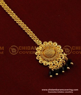 NCT055 - Beautiful Flower Black Crystal Beads Hanging Design Forehead Piece / Maang Tikka NCT055 - Beautiful Flower Black Crystal Beads Hanging Design Forehead Piece / Maang Tikka