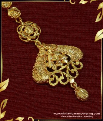 NCT183 - Latest Real Gold Design One Gram Gold Guarantee Short Maang Tikka