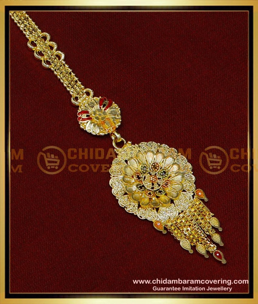  gold plated maang tikka online, nethichutti for bride,1 gram gold maang tikka design, nethi chutti for wedding, 2 gram gold jewellery