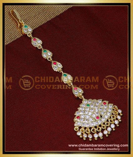 NCT292 - Impon Jewellery Ad Stone Traditional Nethi Chutti for Wedding