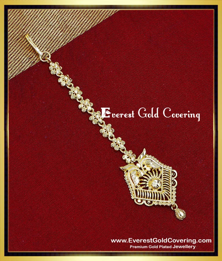 1 gram gold maang tikka price