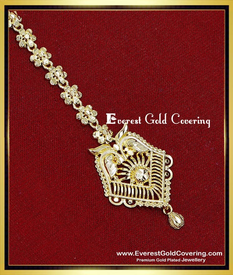 1 gram gold maang tikka price