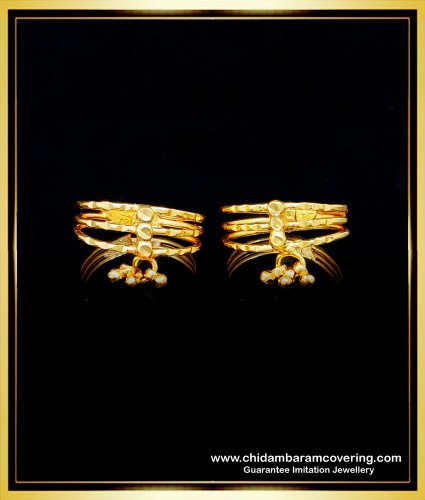 RNG225 - Traditional Toe Ring Daily Use Gold Design Adjustable Metti |Bichiya Design Online