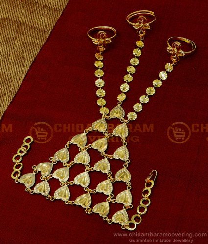 RNG310 - Bridal Wear Gold Panja Design One Gram Gold Jewellery