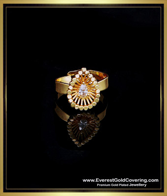 RNG510 - Latest Single White Stone Adjustable Female Ring Design