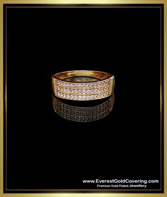 RNG513 - Simple Light Weight Modern White Stone Ring for Female