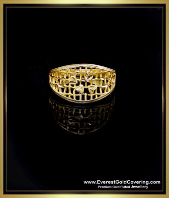 RNG526 - Latest Never Fade Daily Use Plain Gold Ring Design for Female