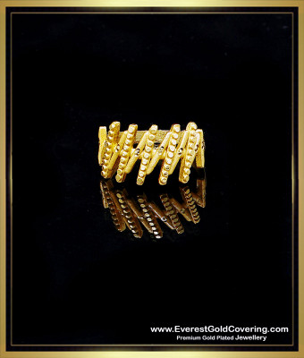 RNG527 - Never Fade Without Stone Daily Use Plain Gold Ring Design
