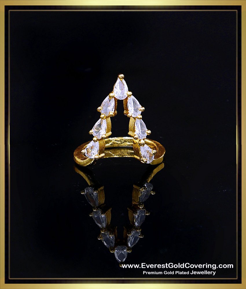 V-shaped stone ring