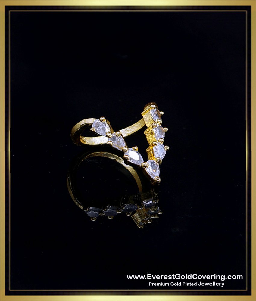V-shaped stone ring