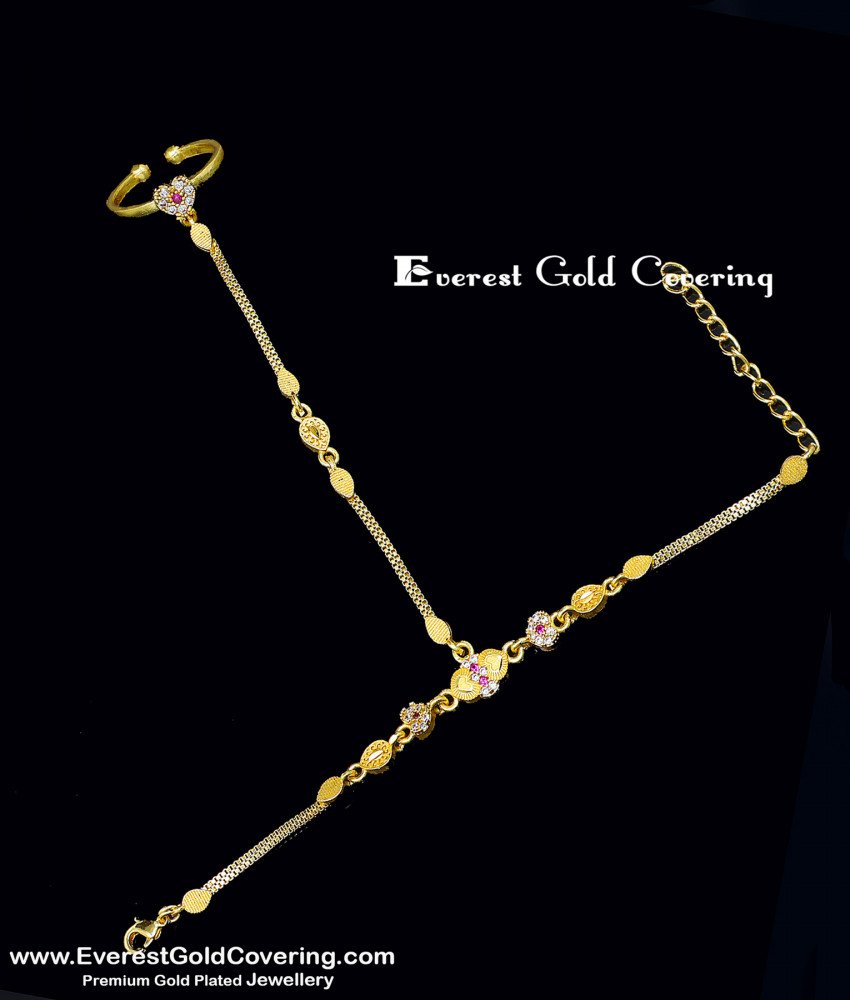 Forming Gold Single Ring with Attached Bracelet Online ring with bracelet attached