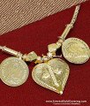 TAL120 - Wedding Locket Heart Pendant Cross Thali Designs Online