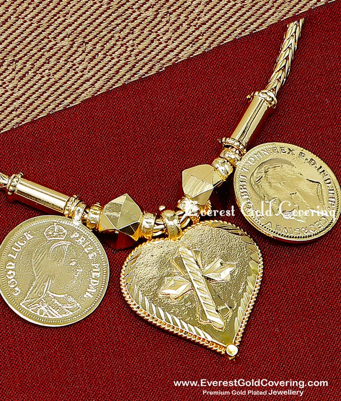 TAL120 - Wedding Locket Heart Pendant Cross Thali Designs Online