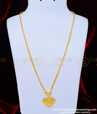 THN52-LG - 30 Inches Gold Plated Daily Use Christian Cross Siluvai Locket Thali Chain Design for Women